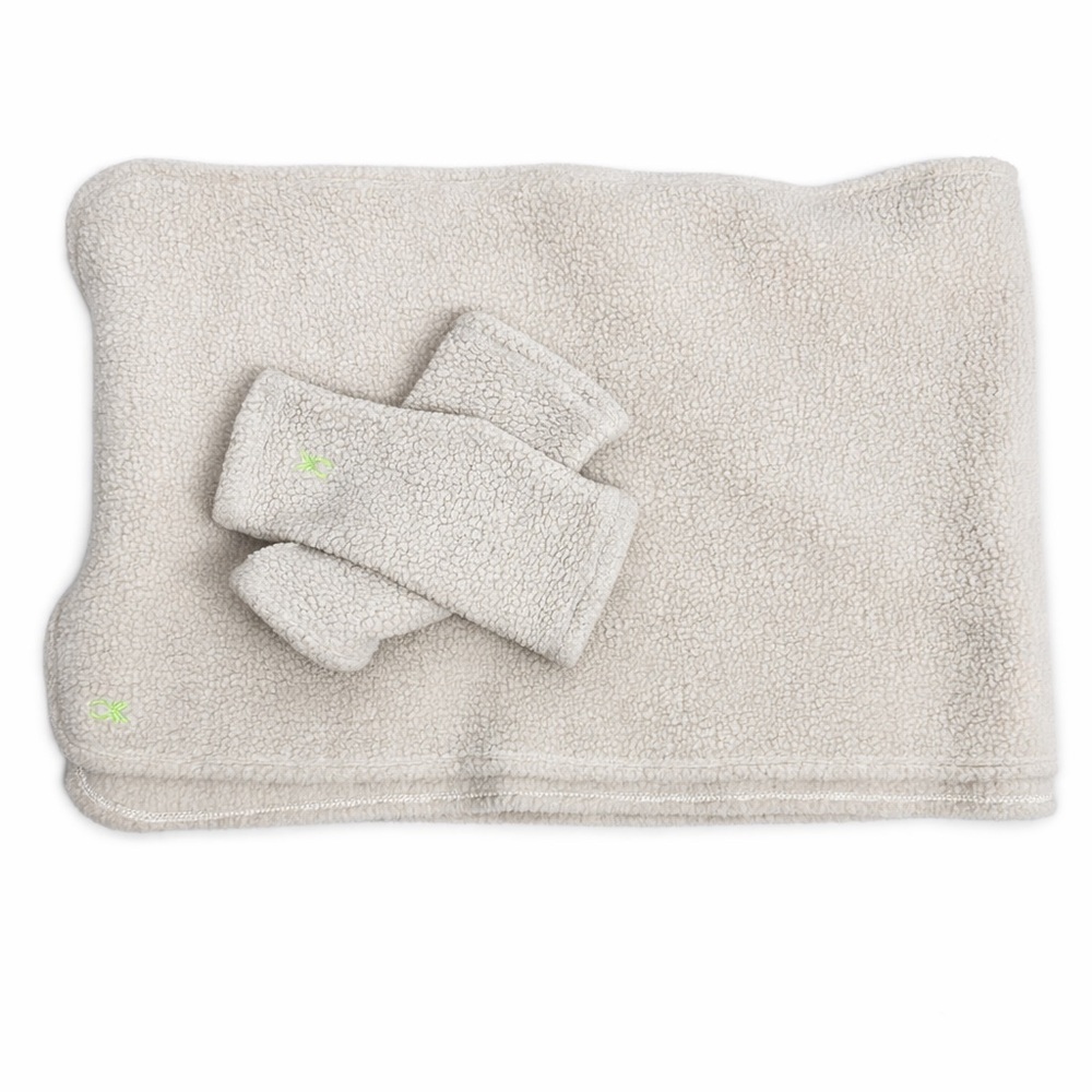 🧣🧤 Dudley Stephens Sherpa Larkspur Scarf & Glove Set – Oatmeal
